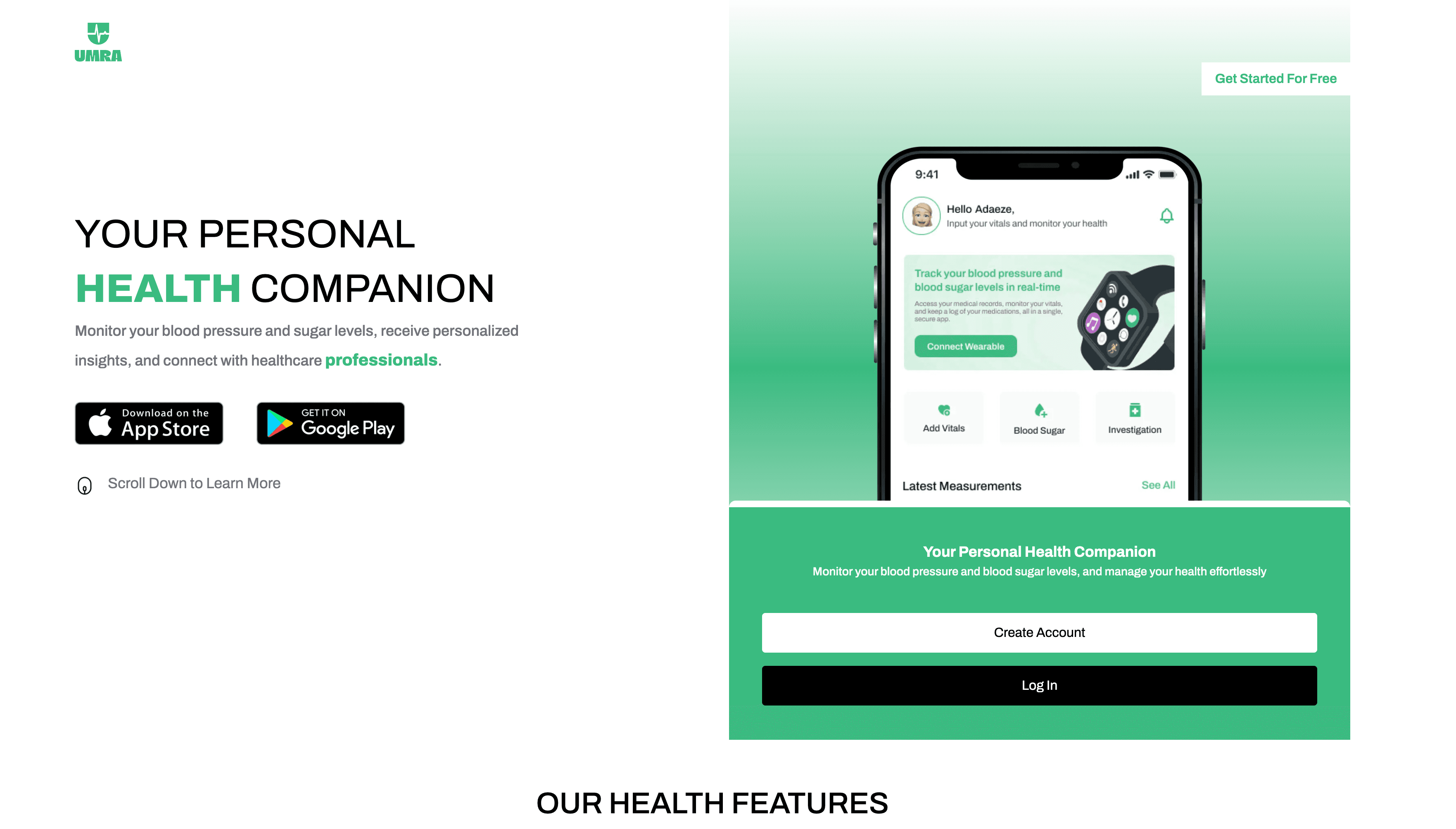 Umra Landing Page